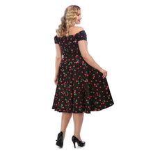 Load image into Gallery viewer, Dolores Cherry Doll Dress- Low Inventory!