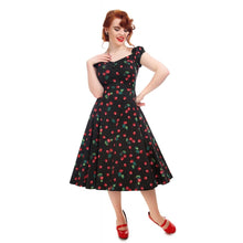 Load image into Gallery viewer, Dolores Cherry Doll Dress- Low Inventory!