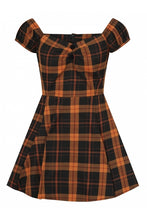 Load image into Gallery viewer, Dolores Pumpkin Check Mini Dress