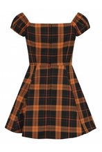 Load image into Gallery viewer, Dolores Pumpkin Check Mini Dress