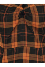 Load image into Gallery viewer, Dolores Pumpkin Check Mini Dress