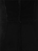 Load image into Gallery viewer, Domino Black Velvet Pencil Dress