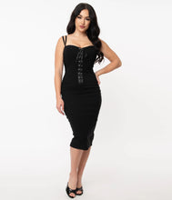 Load image into Gallery viewer, Black Corset Ellison Wiggle Dress