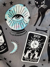 Load image into Gallery viewer, Fortune Teller Eye of the Moon Gathered Circle Skirt