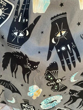 Load image into Gallery viewer, Fortune Teller Eye of the Moon Gathered Circle Skirt