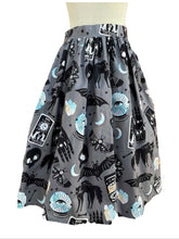 Load image into Gallery viewer, Fortune Teller Eye of the Moon Gathered Circle Skirt
