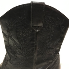 Load image into Gallery viewer, Black Ankle Cowboy Boots