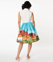 Load image into Gallery viewer, Western Landscape High Waist Swing Skirt