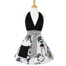 Load image into Gallery viewer, Gothic Pinup Ladies Gray Apron