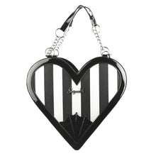 Load image into Gallery viewer, Heartbreaker Black and White Stripe Purse