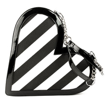 Load image into Gallery viewer, Heartbreaker Black and White Stripe Purse