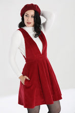 Load image into Gallery viewer, Jeanette Red Corduroy Pinafore