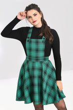 Load image into Gallery viewer, Brittany Green Plaid Pinafore Dress