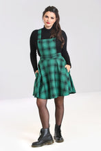 Load image into Gallery viewer, Brittany Green Plaid Pinafore Dress