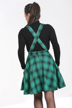 Load image into Gallery viewer, Brittany Green Plaid Pinafore Dress
