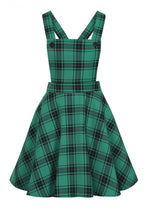 Load image into Gallery viewer, Brittany Green Plaid Pinafore Dress