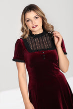 Load image into Gallery viewer, Caroline Burgundy Velvet Dress