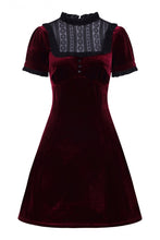 Load image into Gallery viewer, Caroline Burgundy Velvet Dress