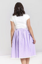 Load image into Gallery viewer, BB Lavender Gingham 50's Swing Skirt