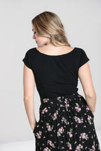 Load image into Gallery viewer, Kimmie Black Ribbed Knit Boatneck Top