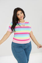 Load image into Gallery viewer, Pastel Stripe Love Heart Top