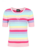Load image into Gallery viewer, Pastel Stripe Love Heart Top