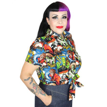 Load image into Gallery viewer, Universal Monsters Knot Tie Top