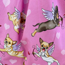 Load image into Gallery viewer, Pink Puppy Love Gathered Circle Skirt