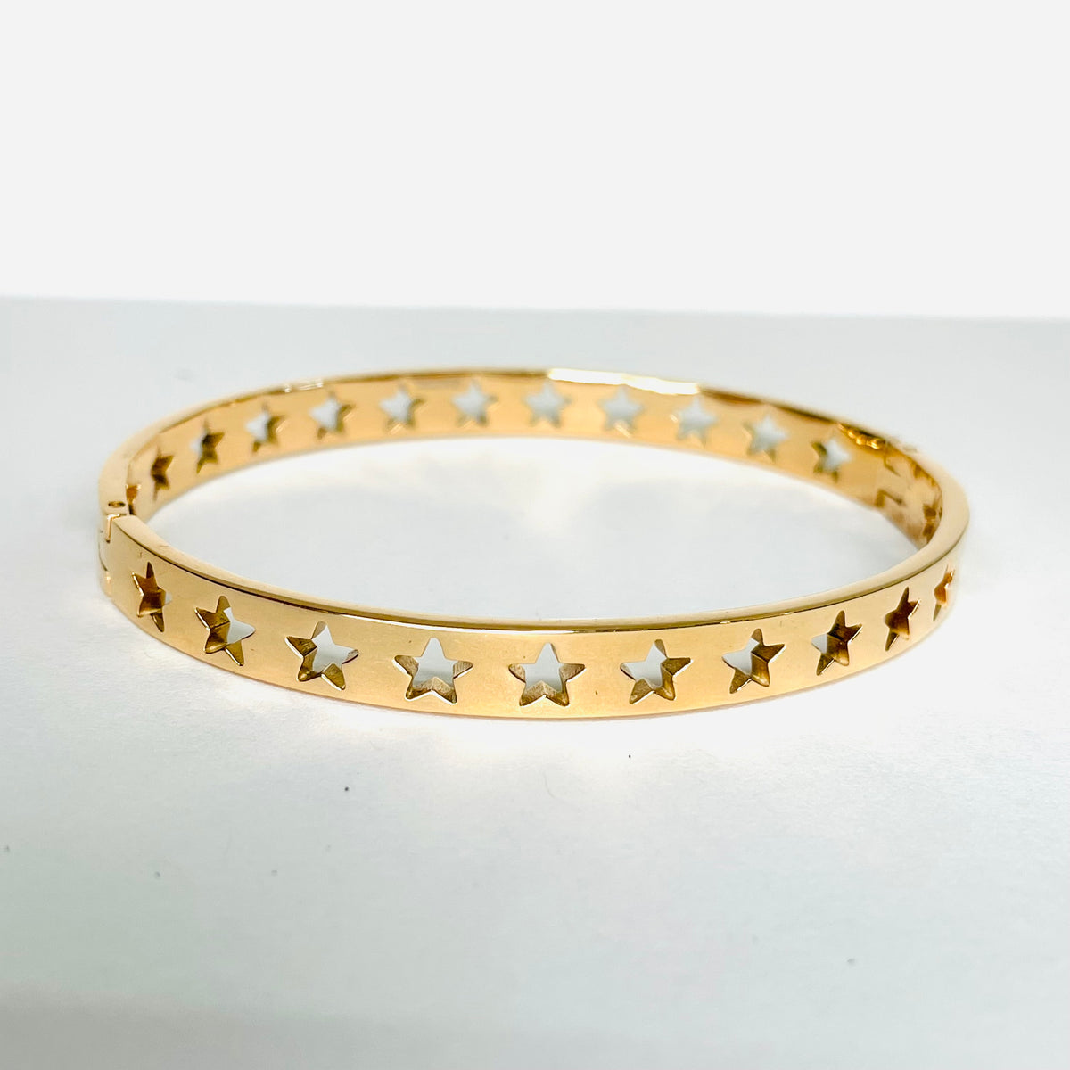 Gold Bangle with Stars