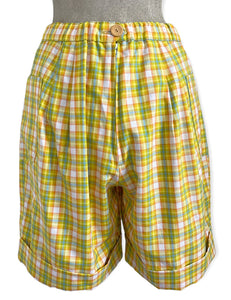 Yellow Plaid Shorts