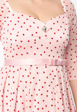 Load image into Gallery viewer, Pink & Red Hearts Lamar Swing Dress