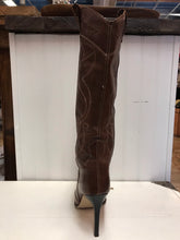 Load image into Gallery viewer, Brown Knee High Cowboy Boots