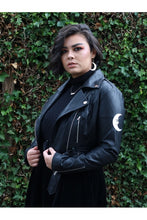 Load image into Gallery viewer, Spooky Babe PU Biker Jacket