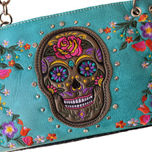 Load image into Gallery viewer, Sugar Skull Shoulder Bag