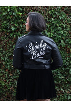 Load image into Gallery viewer, Spooky Babe PU Biker Jacket