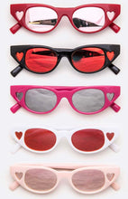 Load image into Gallery viewer, Heart Cutout Squared Cat Eye Sunglasses- More Styles Available!
