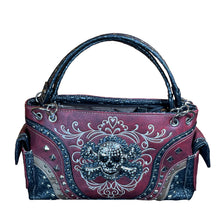 Load image into Gallery viewer, Glam Skull and Crossbones Shoulder Purse- More Colors Available!