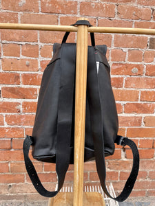 Black Large Custom Leather OOAK Backpack