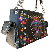 Load image into Gallery viewer, Sugar Skull Shoulder Bag
