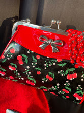 Load image into Gallery viewer, Mini Cherry Print Classic Kisslock Handbag
