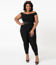 Load image into Gallery viewer, Black Off-Shoulder Gillian Jumpsuit