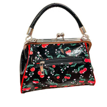 Load image into Gallery viewer, Mini Cherry Print Classic Kisslock Handbag
