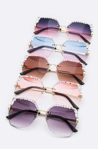 Frameless Bejeweled Sunglasses- More Styles Available!