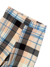Load image into Gallery viewer, Pink and Blue Plaid Wide Bell Bottom Pants
