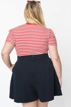 Load image into Gallery viewer, Red and White Striped Bow Sweetie Knit Top