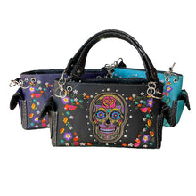 Load image into Gallery viewer, Sugar Skull Shoulder Bag