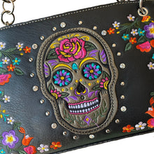 Load image into Gallery viewer, Sugar Skull Shoulder Bag