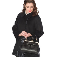 Load image into Gallery viewer, Black Lockwood Bow Kisslock Purse