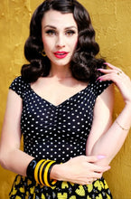 Load image into Gallery viewer, Black and White Polka Dot Isabel Top