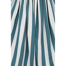 Load image into Gallery viewer, Rosie Green and White Striped Swing Skirt- HAS POCKETS!